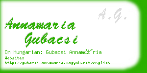 annamaria gubacsi business card